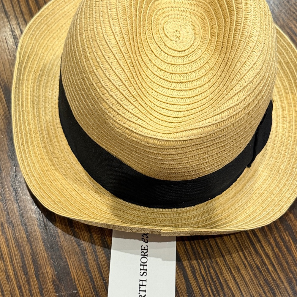 Tory Burch Tan Fedora Hat with Black Grosgrain Trim - Picture 5 of 5